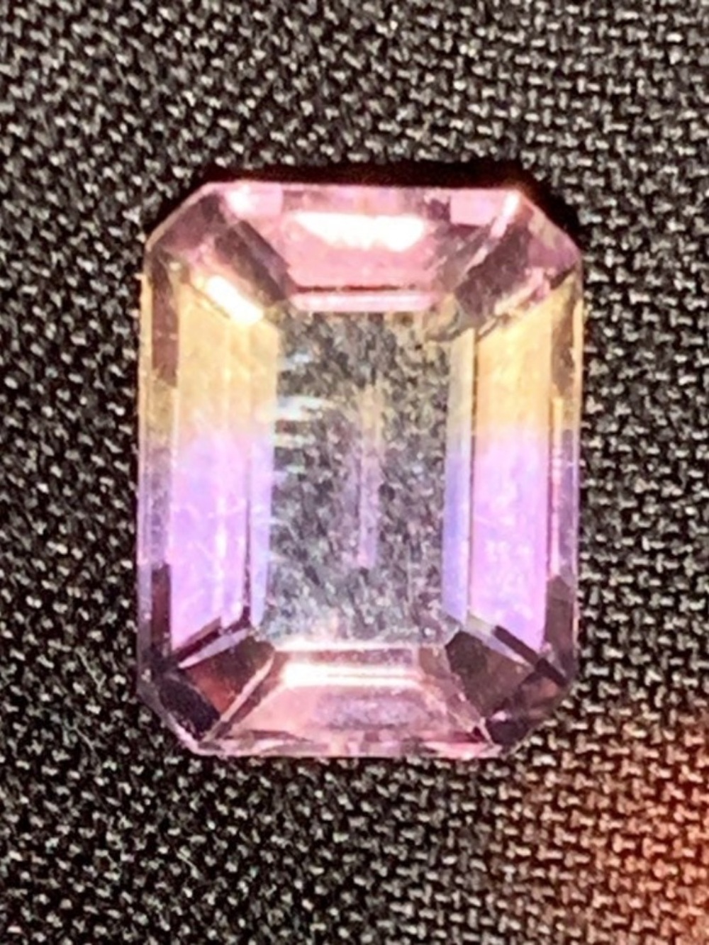 Purple ametrine stone